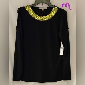 Black Top with Gold Accents